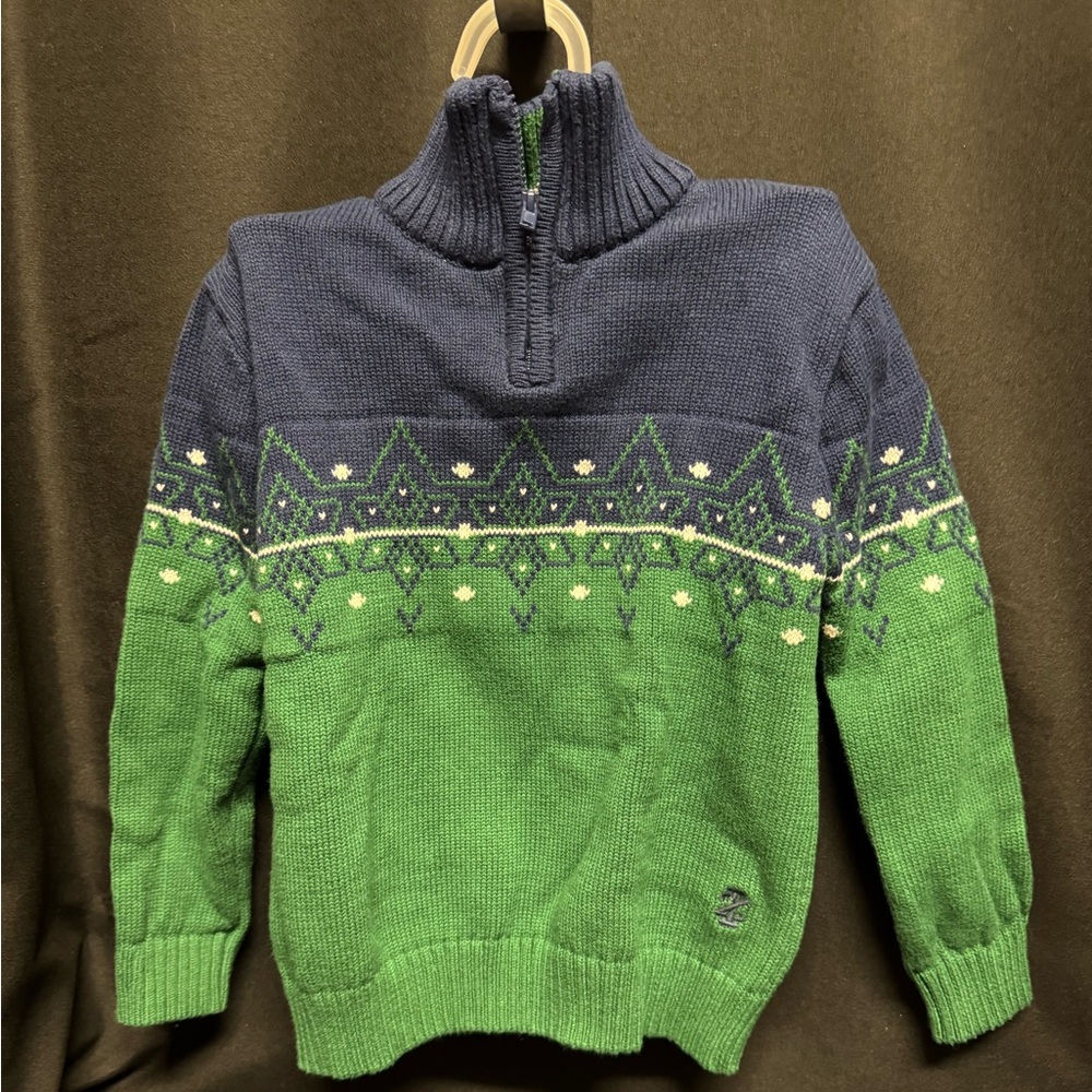 Boys 3T Izod Holiday Sweater in Green and Blue